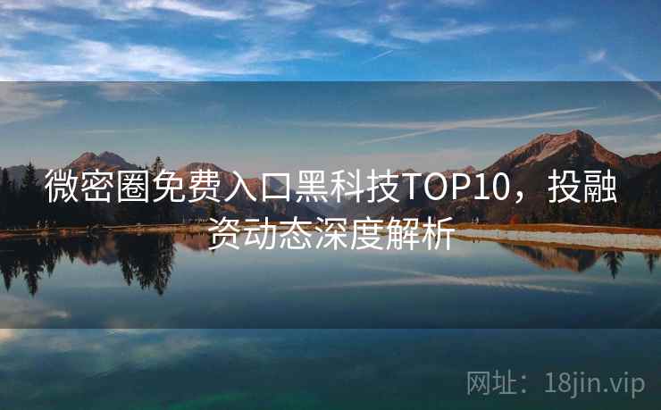 微密圈免费入口黑科技TOP10，投融资动态深度解析
